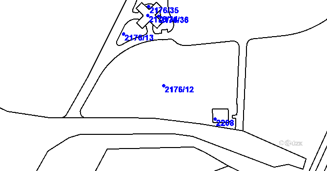 Parcela st. 2176/12 v KÚ Klášterec nad Ohří, Katastrální mapa