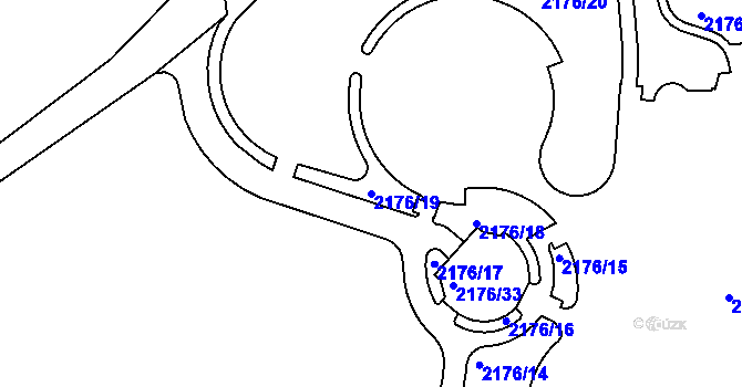 Parcela st. 2176/19 v KÚ Klášterec nad Ohří, Katastrální mapa