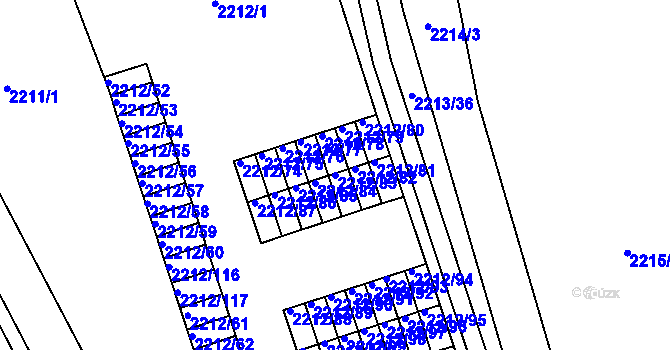 Parcela st. 2212/83 v KÚ Klášterec nad Ohří, Katastrální mapa