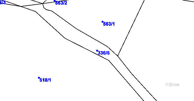 Parcela st. 336/5 v KÚ Klášterec nad Ohří, Katastrální mapa