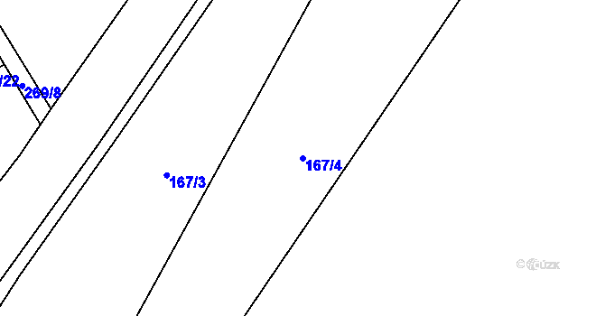 Parcela st. 167/4 v KÚ Klášterecká Jeseň, Katastrální mapa