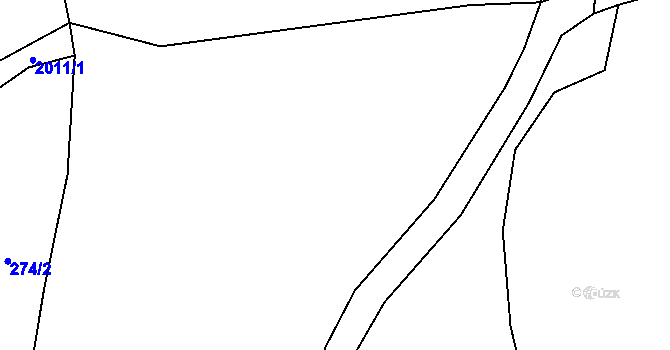 Parcela st. 14/1 v KÚ Klášterec nad Orlicí, Katastrální mapa