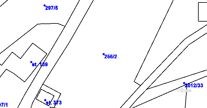 Parcela st. 256/2 v KÚ Klášterec nad Orlicí, Katastrální mapa