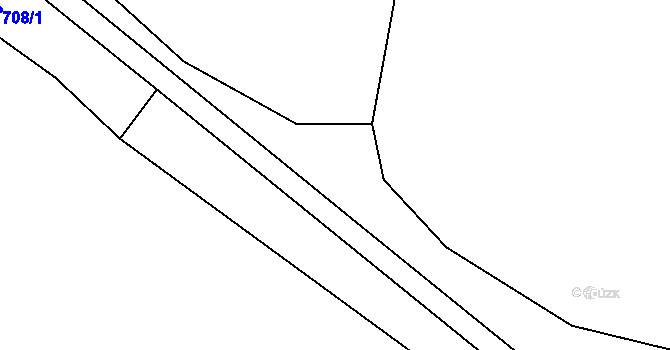Parcela st. 708/19 v KÚ Klášterská Lhota, Katastrální mapa