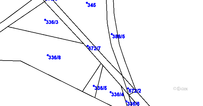 Parcela st. 387/6 v KÚ Klášterská Lhota, Katastrální mapa