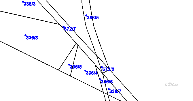Parcela st. 387/9 v KÚ Klášterská Lhota, Katastrální mapa