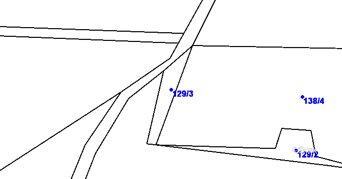 Parcela st. 129/3 v KÚ Klatovec, Katastrální mapa
