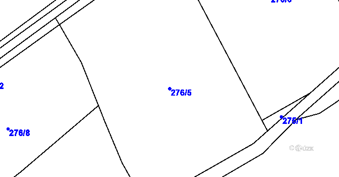 Parcela st. 276/5 v KÚ Klatovec, Katastrální mapa