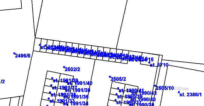 Parcela st. 2324/11 v KÚ Klatovy, Katastrální mapa