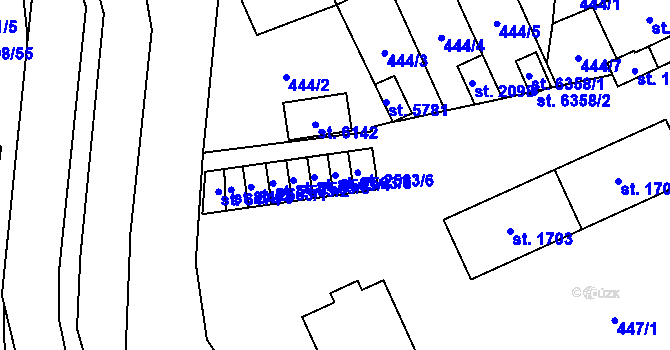Parcela st. 2563/5 v KÚ Klatovy, Katastrální mapa