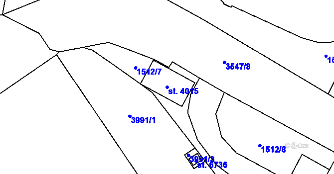 Parcela st. 4015 v KÚ Klatovy, Katastrální mapa