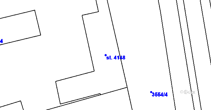 Parcela st. 4148 v KÚ Klatovy, Katastrální mapa