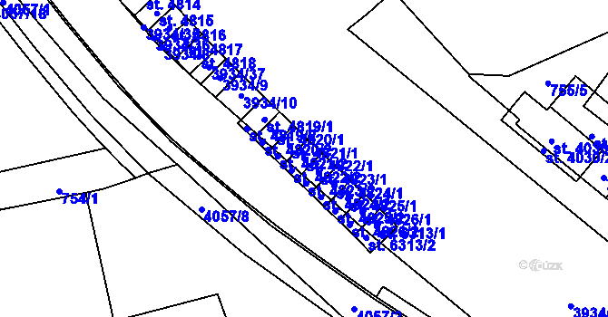 Parcela st. 4822/1 v KÚ Klatovy, Katastrální mapa