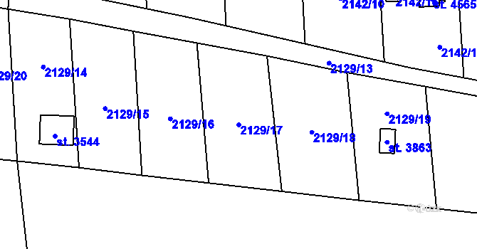 Parcela st. 2129/17 v KÚ Klatovy, Katastrální mapa