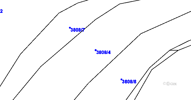Parcela st. 3808/4 v KÚ Klatovy, Katastrální mapa