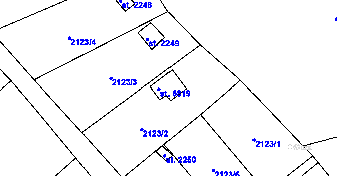 Parcela st. 4368 v KÚ Klatovy, Katastrální mapa