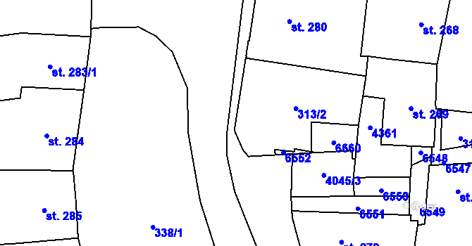 Parcela st. 4045/2 v KÚ Klatovy, Katastrální mapa