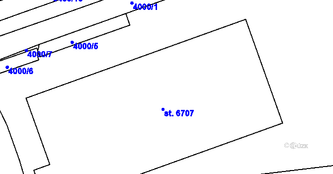 Parcela st. 6069 v KÚ Klatovy, Katastrální mapa