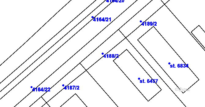 Parcela st. 4188/2 v KÚ Klatovy, Katastrální mapa