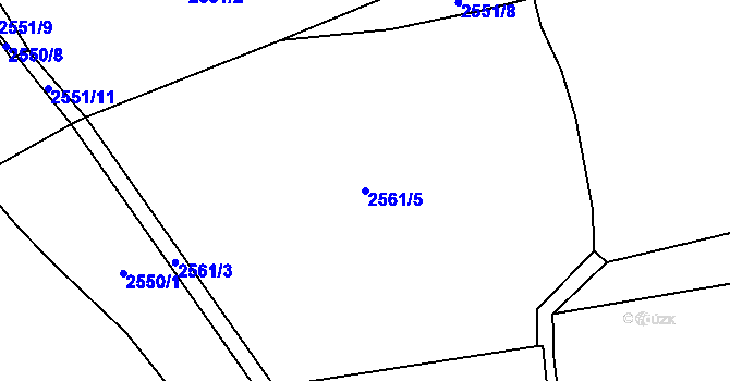 Parcela st. 2561/5 v KÚ Klatovy, Katastrální mapa