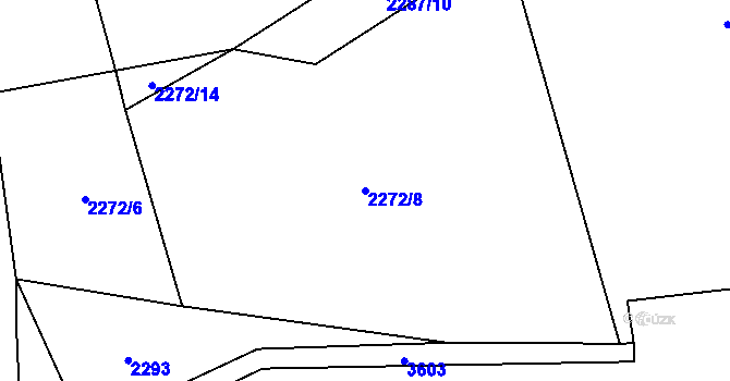 Parcela st. 2272/8 v KÚ Klatovy, Katastrální mapa