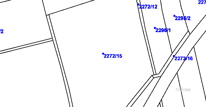 Parcela st. 2272/15 v KÚ Klatovy, Katastrální mapa