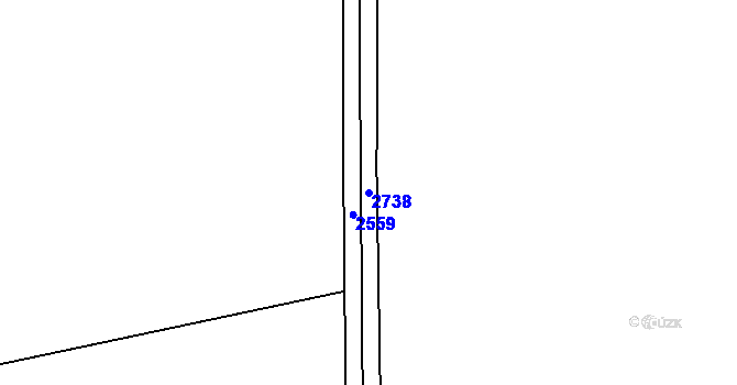 Parcela st. 2738 v KÚ Klatovy, Katastrální mapa