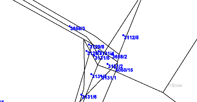 Parcela st. 3131/4 v KÚ Klatovy, Katastrální mapa