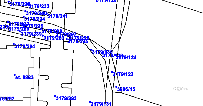 Parcela st. 3179/129 v KÚ Klatovy, Katastrální mapa