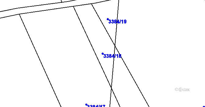 Parcela st. 3384/18 v KÚ Klatovy, Katastrální mapa