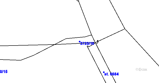 Parcela st. 3720/16 v KÚ Klatovy, Katastrální mapa