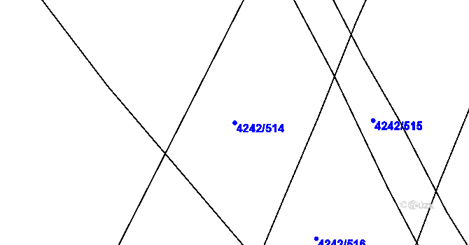 Parcela st. 4242/514 v KÚ Klatovy, Katastrální mapa