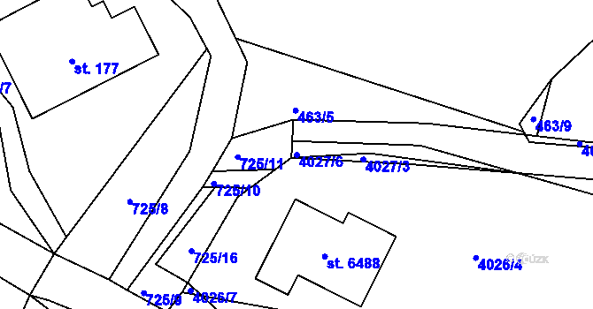 Parcela st. 4027/6 v KÚ Klatovy, Katastrální mapa