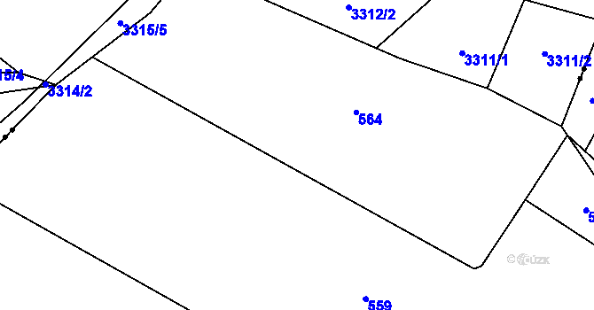 Parcela st. 60/36 v KÚ Sobětice u Klatov, Katastrální mapa