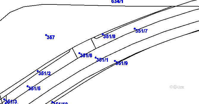 Parcela st. 55/52 v KÚ Sobětice u Klatov, Katastrální mapa