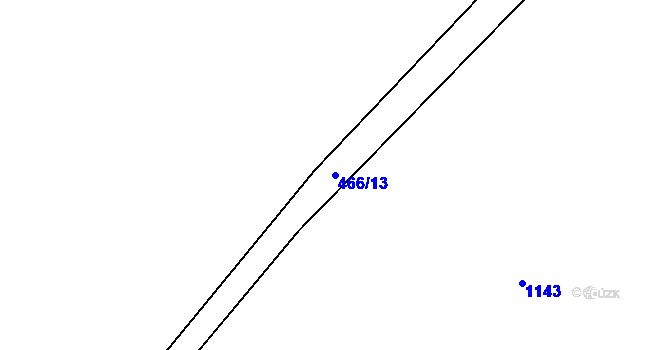 Parcela st. 466/13 v KÚ Luby, Katastrální mapa