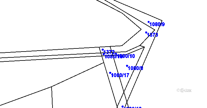 Parcela st. 1080/19 v KÚ Kal u Klatov, Katastrální mapa