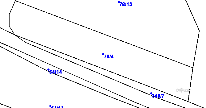 Parcela st. 78/4 v KÚ Klec, Katastrální mapa