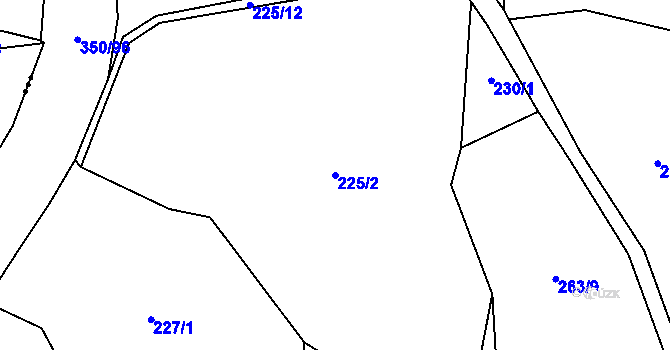 Parcela st. 225/2 v KÚ Klec, Katastrální mapa