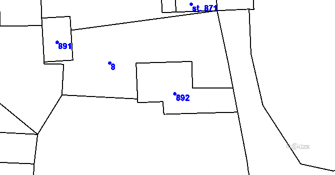 Parcela st. 6 v KÚ Klecany, Katastrální mapa