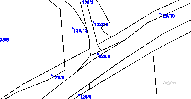 Parcela st. 129/11 v KÚ Klecany, Katastrální mapa