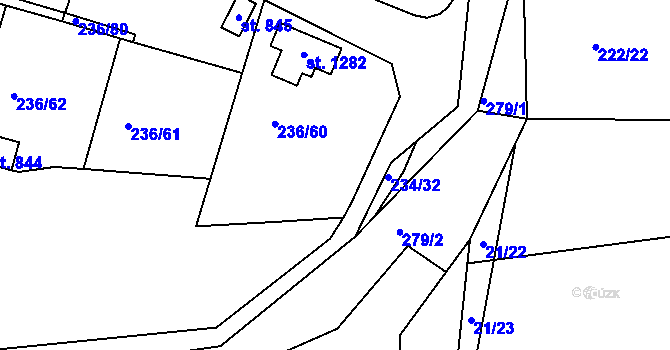 Parcela st. 236/81 v KÚ Klecany, Katastrální mapa