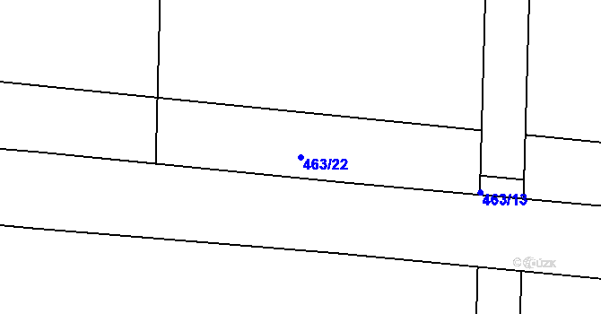 Parcela st. 463/22 v KÚ Klecany, Katastrální mapa