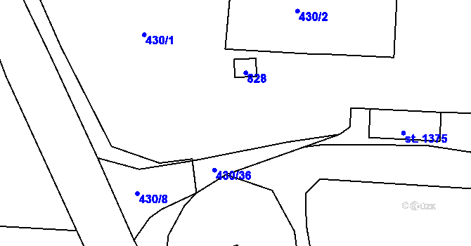 Parcela st. 430/33 v KÚ Klecany, Katastrální mapa