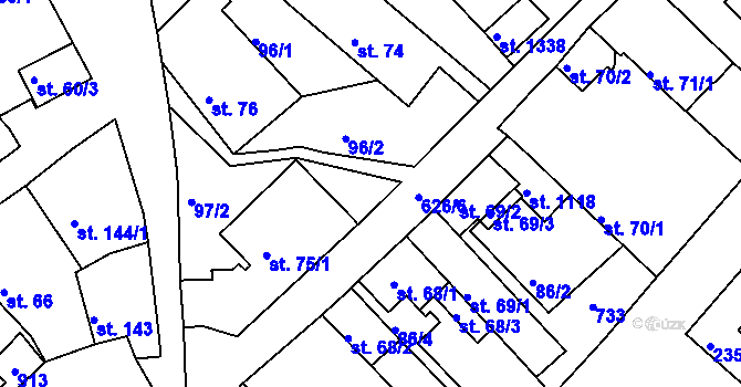 Parcela st. 758 v KÚ Klecany, Katastrální mapa