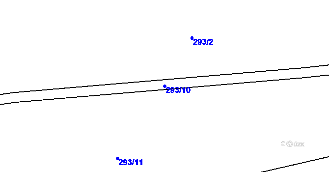 Parcela st. 293/10 v KÚ Klečůvka, Katastrální mapa