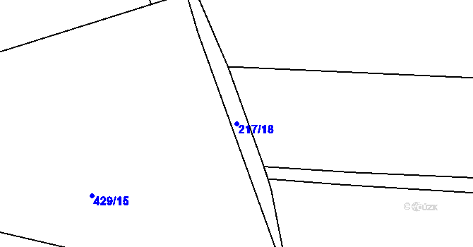 Parcela st. 217/18 v KÚ Klečůvka, Katastrální mapa