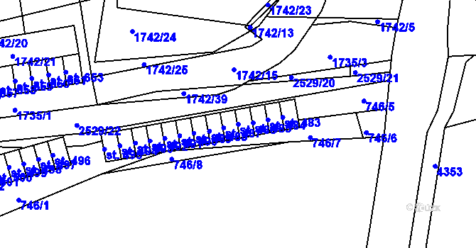 Parcela st. 486 v KÚ Klenčí pod Čerchovem, Katastrální mapa