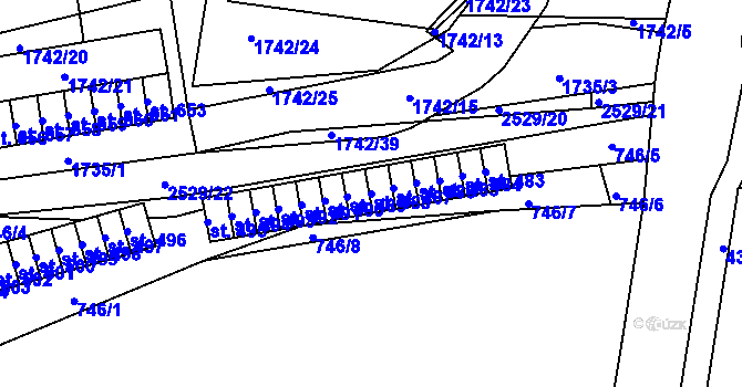 Parcela st. 488 v KÚ Klenčí pod Čerchovem, Katastrální mapa