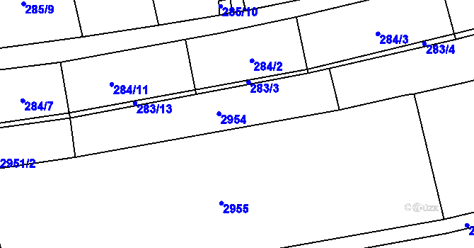 Parcela st. 281/2 v KÚ Klenčí pod Čerchovem, Katastrální mapa